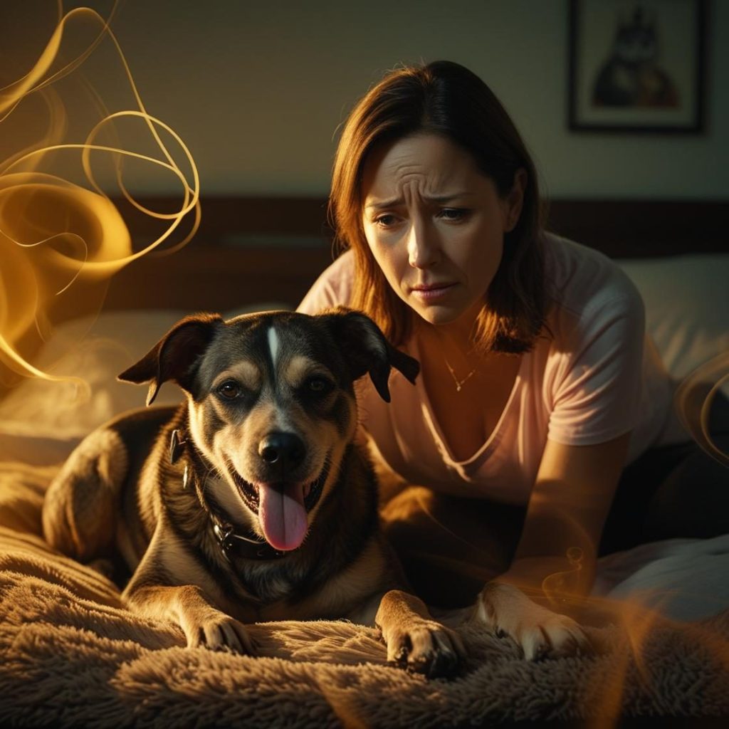 Dog Panting at Night