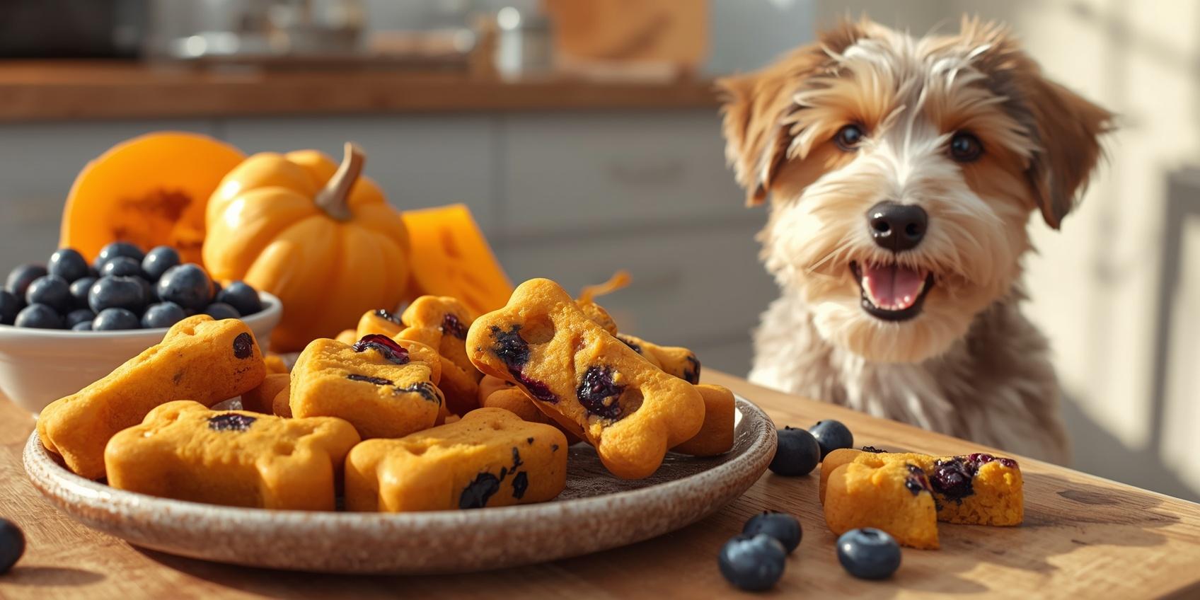 Homemade Blueberry Pumpkin Dog Treats