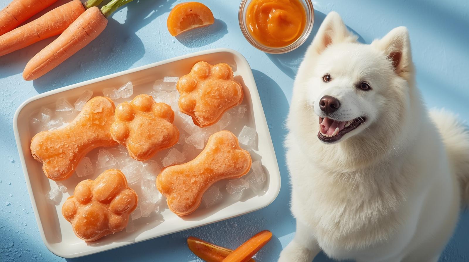 Homemade Frozen Carrot Dog Treats
