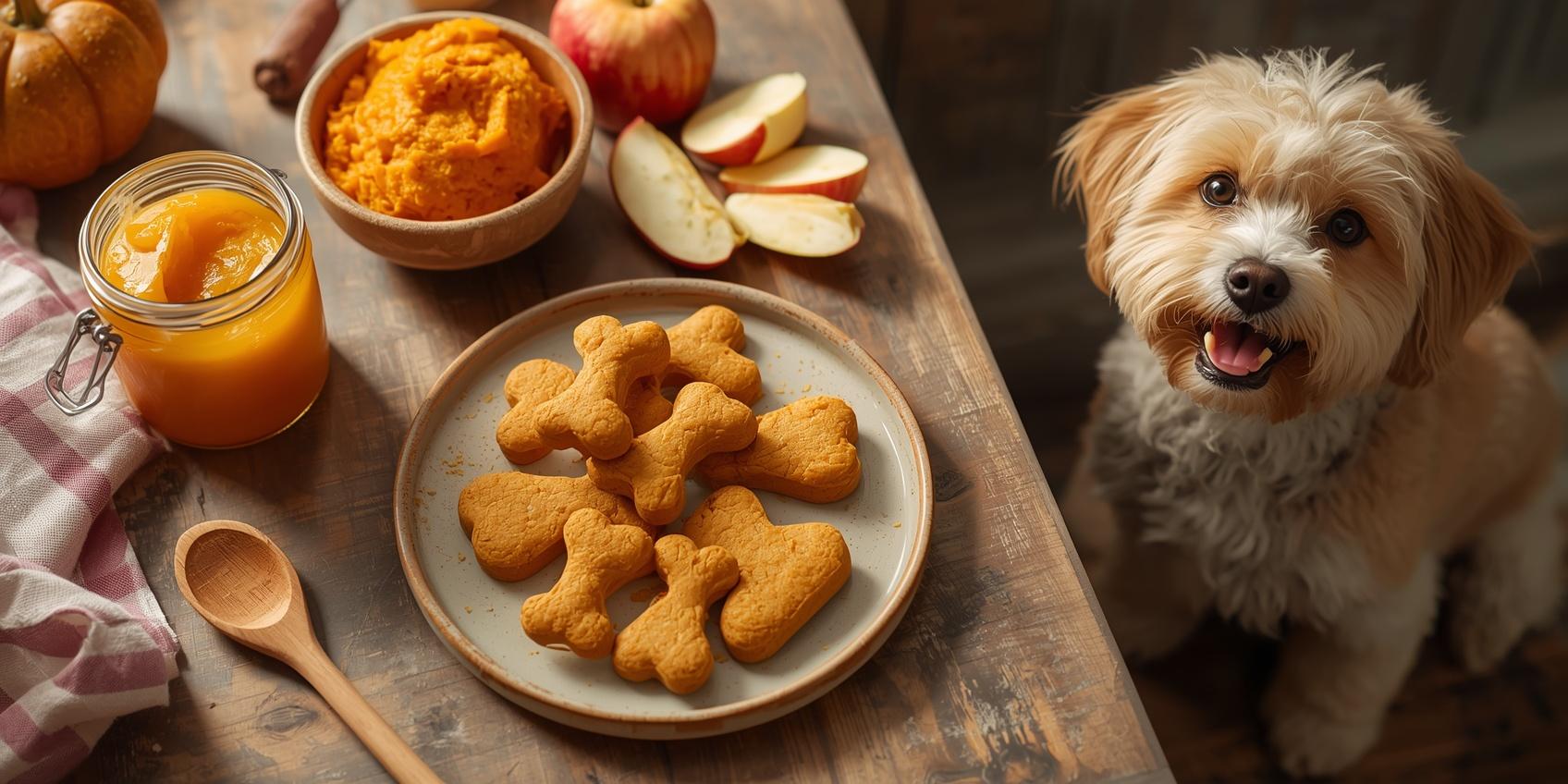 Homemade Pumpkin Applesauce Dog Treats