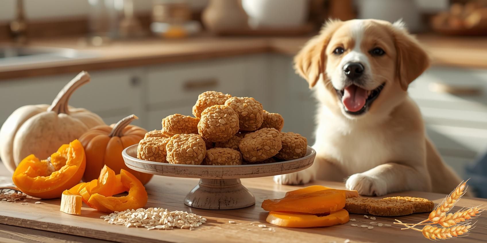 Homemade Pumpkin Oat Dog Treats