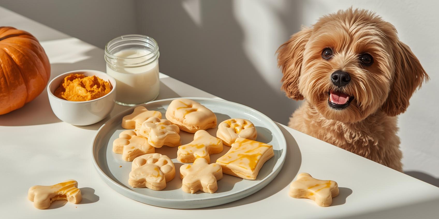 Homemade Pumpkin Yogurt Dog Treats