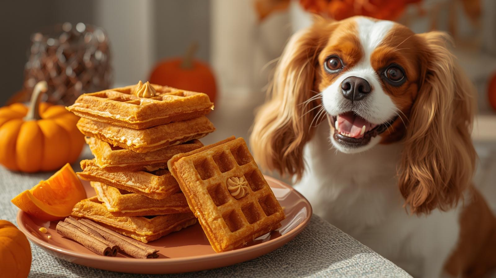 Pumpkin Waffle Treats for Dogs