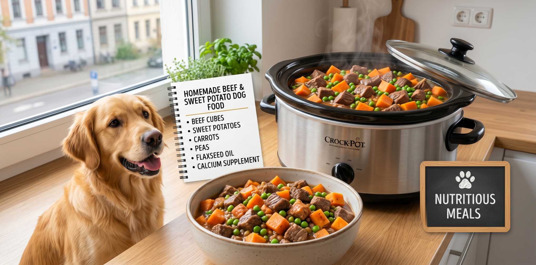Homemade Beef And Sweet Potato Dog Food Recipe