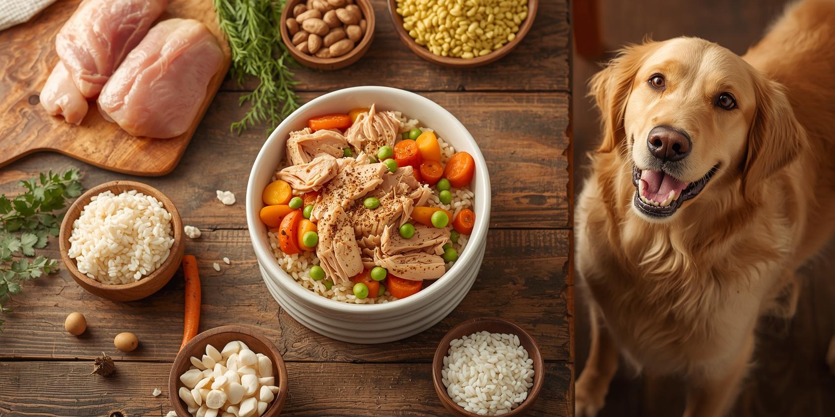 Homemade Chicken and Rice Dog Food