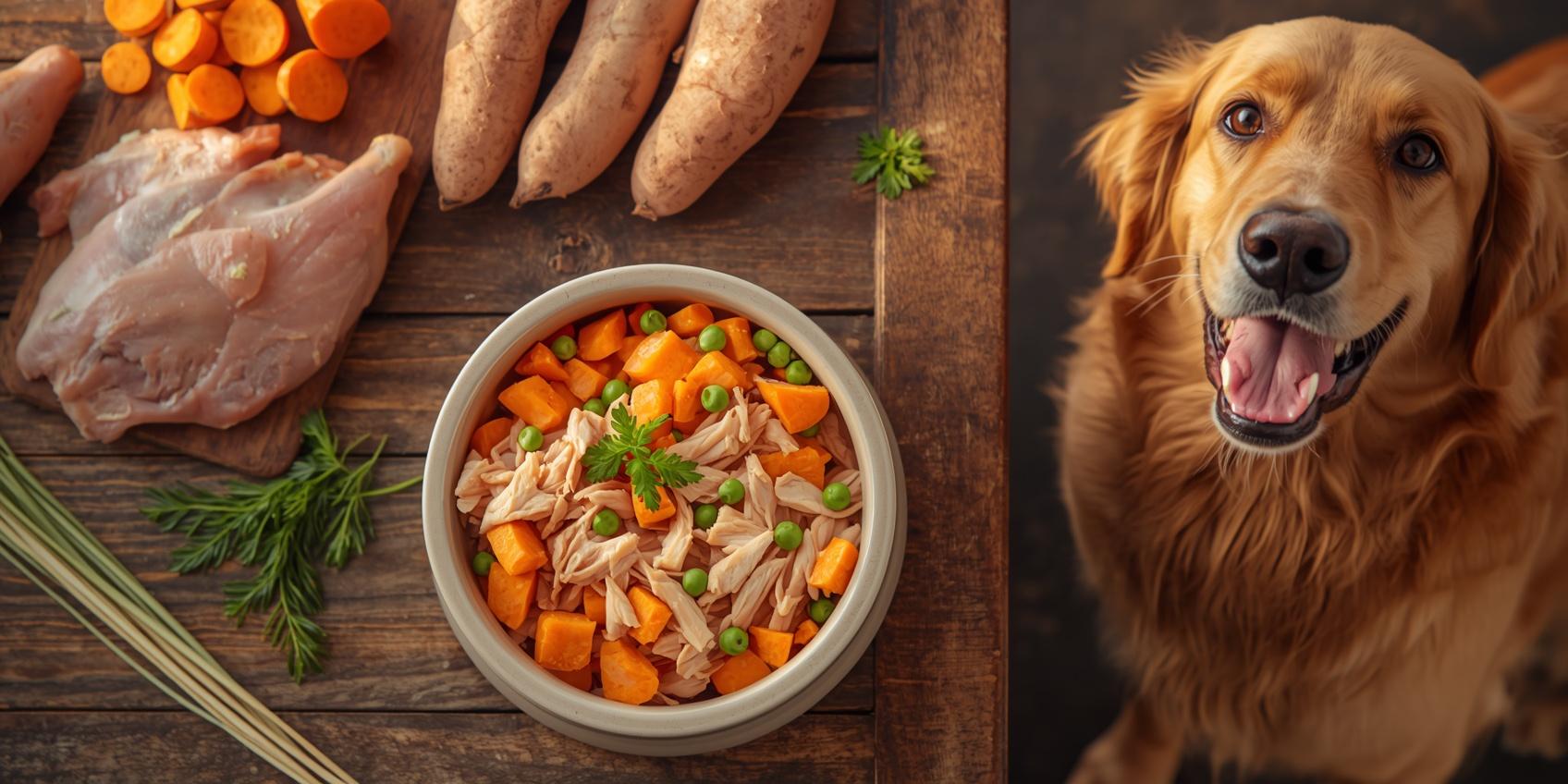 Homemade Chicken and Sweet Potato Dog Food